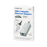 USB-C Gigabit Ethernet Adapter with 2-in-1 USB Hub