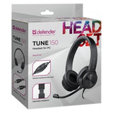 Wired headphones with microphone tune 150 black