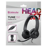 Wired headphones with microphone tune 150 black