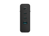 NATEC Ribera GaN 100W PD Charger - 3x USB-C, 1x USB-A - Black
