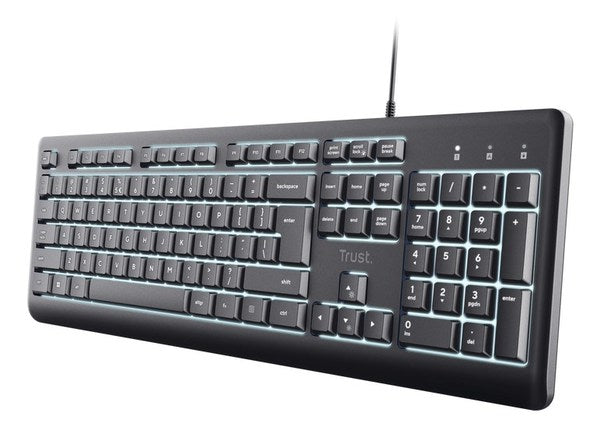 Trust Primo Illuminated Keyboard - Home/Office USB QWERTY (US) - Black
