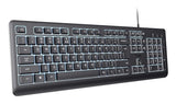Trust Primo Illuminated Keyboard - Home/Office USB QWERTY (US) - Black