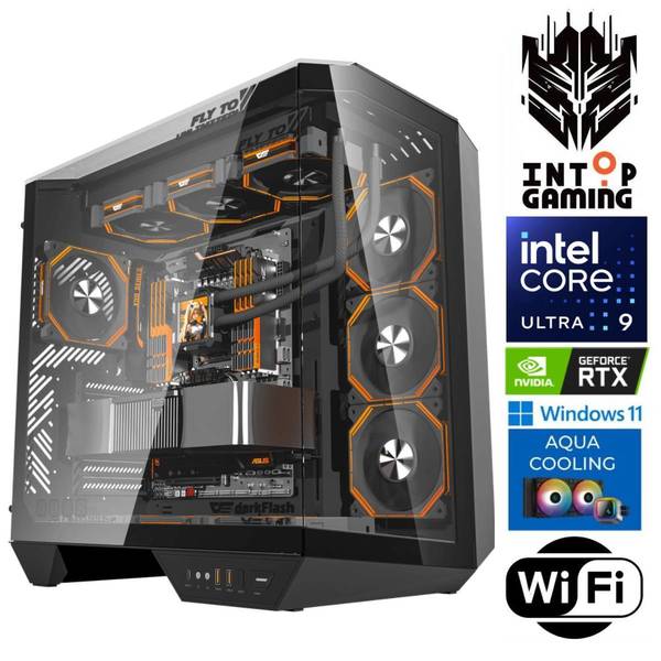 INTOP AQUA Ultra 9 285K 64GB DDR5 1TB SSD M.2 NVME RTX5070Ti 16GB WiFi WIN11