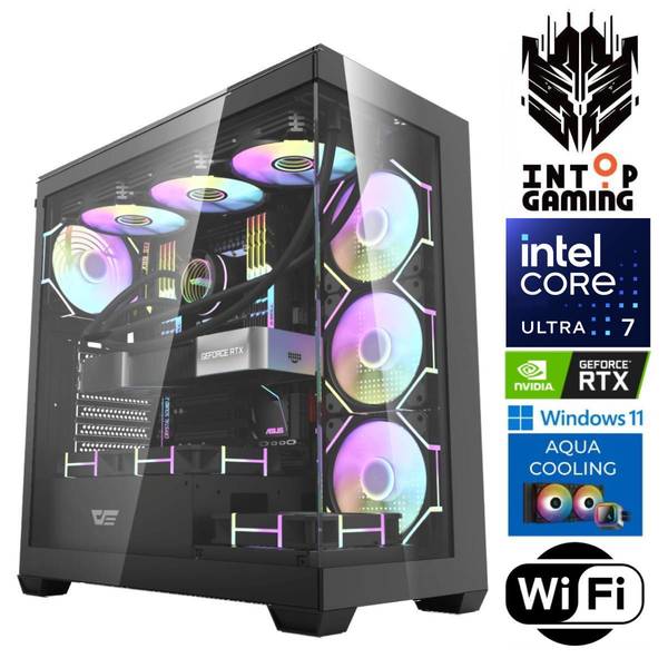 INTOP AQUA Ultra 7 265KF 32GB DDR5 1TB SSD M.2 NVME RTX5070Ti 16GB WiFi WIN11