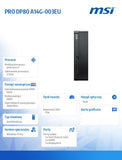 MSI PRO DP80 A14G-003EU Desktop PC - Intel Core i7-14700, 16GB RAM, 1TB SSD, Windows 11 Pro, Black