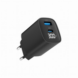 Gembird 30W Dual-Port USB Fast Charger with LCD Display - TA-UC-PDQC30LCD-BK-01