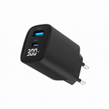 Gembird 30W Dual-Port USB Fast Charger with LCD Display - TA-UC-PDQC30LCD-BK-01