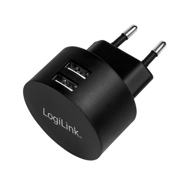 Dual 10.5W Dual USB-A Socket Adapter - Black