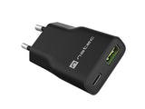 Natec Ribera GaN Slim 20W USB Charger - 1x USB-A, 1x USB-C (NUC-2377)