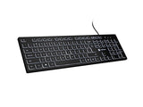 Natec Herring Glow Wired Keyboard - US Layout, Black