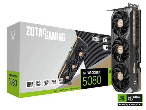 ZOTAC GAMING GeForce RTX 5080 SOLID CORE OC 16GB GDDR7