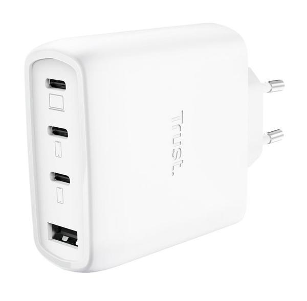 Trust Maxo 65W 4-Port GaN Wall Charger - White (26068)