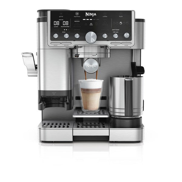 NINJA - Coffee Maker - ES701EU Luxe Café Pro - Pump pressure 9 bar - Built-in milk frother - Ground - 1650 W - Black/Stainless Steel