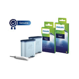 Philips - Coffee maker Maintenance kit: Oil, 2x AquaClean, 6x Coffee oil remover tablets, 6x Milk circuit cleaner sachets - CA6707/10
