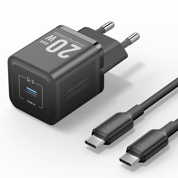 Vention 20W USB-C Wall Charger with Cable (TZ-FEPB0-EU-01)