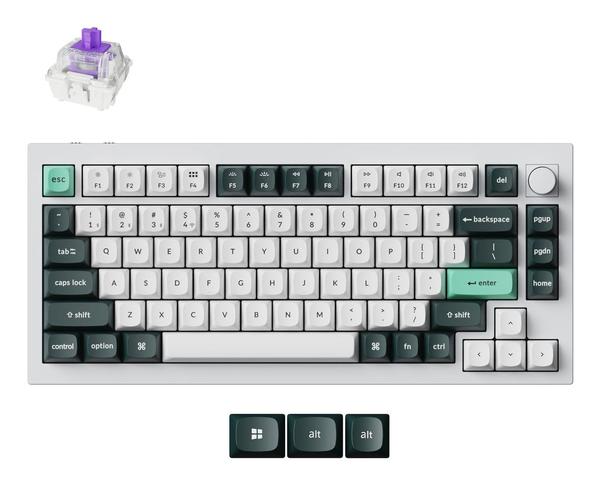 Keychron Q1 HE RGB Wireless Mechanical Keyboard - Shell White