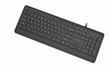 Gembird KB-MCH-05 Slim Wired Multimedia Keyboard - Black, US Layout