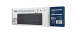 Eltronum KB-MCH-05 Slim Wired Multimedia Keyboard - Black, US Layout
