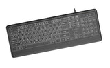 Eltronum KB-UML-04-CYRL Slim Wired Backlit Keyboard - Black, Cyrillic Layout