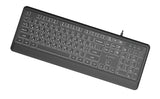 Eltronum KB-UML-04-CYRL Slim Wired Backlit Keyboard - Black, Cyrillic Layout