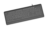 Eltronum KB-UML-04 Slim Wired Backlit Keyboard - Black US Layout