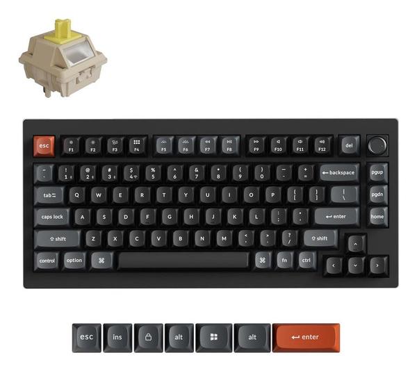 Keychron V1 Ultra Wireless Mechanical Keyboard - Black (V1U-D4)