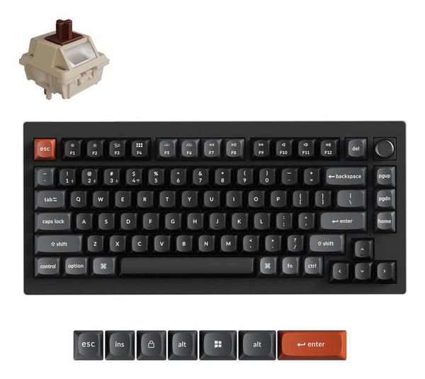 Keychron V1 Ultra Wireless Mechanical Keyboard - Black (V1U-D3)