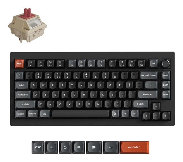 Keychron V1 Ultra Wireless Mechanical Keyboard - Black (V1U-D1)