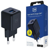 Charger GaN 65W 1x USB, 2x USB-C Quick Charge 4+ Wall Charger - White