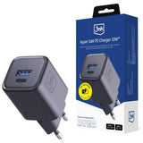 Charger GaN 65W 1x USB, 2x USB-C Quick Charge 4+ Wall Charger - White