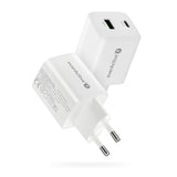 Charger 45W USB-C & USB Quick Charge 4.0 Wall Adapter - White