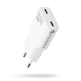 Charger 2 x USB-C Quick Charge 4+ 30W SUPER SLIM White