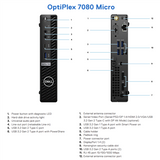 DELL OptiPlex 7080 Micro - Intel Core i5-10500T - 16GB RAM - 256GB SSD - Windows 11 Pro
