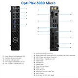 DELL OptiPlex 3080 Micro - Intel Core i5-10500T - 8GB RAM - 256GB SSD - Windows 11 Pro