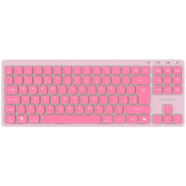 CANYON OnType 10 Low Profile Wired Keyboard - Pink (EN)