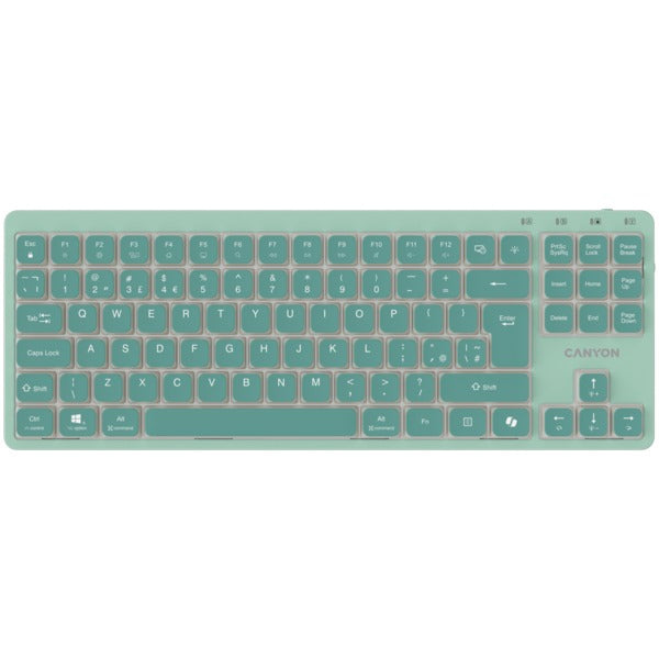 CANYON OnType 10 Low Profile Wired Keyboard - English Layout, Green
