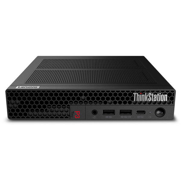 Lenovo ThinkStation P3 Tiny; Intel® Core™ i7 14700T (20C/28T, 1.3 - 5.2GHz, 33MB) - 16GB DDR5-5600 - 512GB SSD - NVIDIA® T400 4GB - Intel® Wi-Fi® 6E AX211 + B...