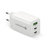 Charger GaN 65W 1x USB, 2x USB-C Quick Charge 4+ Wall Charger - White