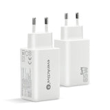 Charger GaN 65W 1x USB, 2x USB-C Quick Charge 4+ Wall Charger - White