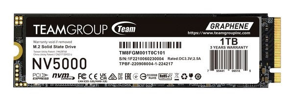 Team Group NV5000 1TB M.2 PCIe Gen4 NVMe 3D NAND SSD
