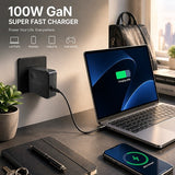 Cahrger 100W GaN USB-C PD Wall Charger - 5V/20V, 3A/5A