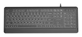 Gembird KB-UML-04-CYRL Slim Wired Backlit Keyboard - Cyrillic Layout, Black