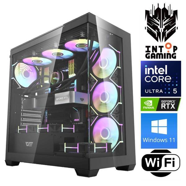 INTOP Ultra 5 225F 32GB DDR5 1TB SSD M.2 NVME RTX5060 8GB WiFi WIN11