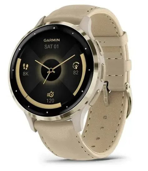 Garmin 010-02785-55 Smartwatch: 41mm AMOLED, GPS, Wi-Fi, Gold