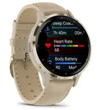 Garmin 010-02785-55 Smartwatch: 41mm AMOLED, GPS, Wi-Fi, Gold