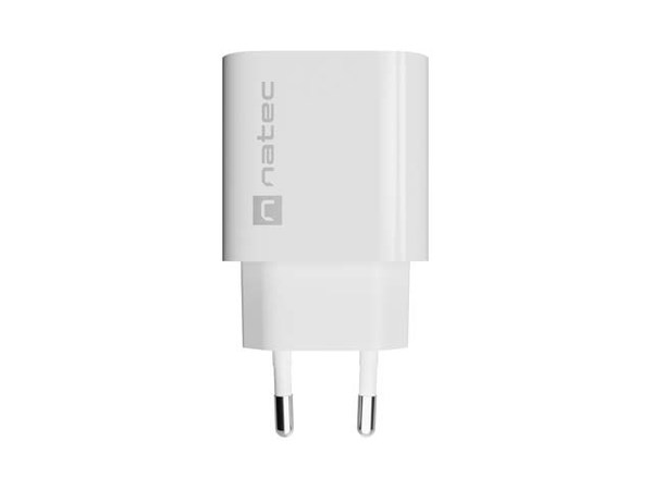 NATEC RIBERA 18W USB-A Wall Charger - White