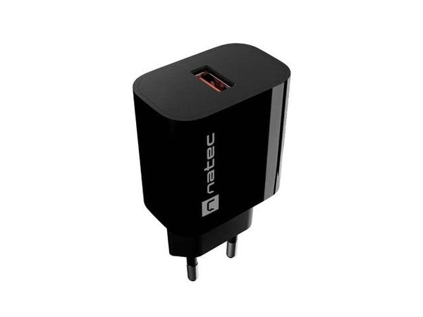 SIENINIS NATEC RIBERA 18W USB-A Wall Charger - Black
