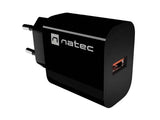 SIENINIS NATEC RIBERA 18W USB-A Wall Charger - Black