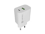 SIENINIS Natec Ribera 20W Dual Port Wall Charger - USB-A & USB-C - Black