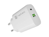 NATEC RIBERA 20W USB-A + USB-C Wall Charger - White